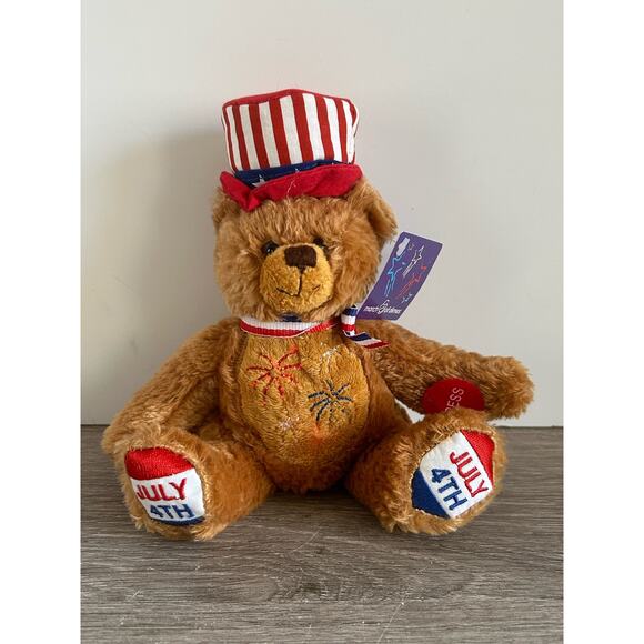 March of Dimes July 4th LightUp Firework Patriotic Teddy Bear Stuffed Animal NWT - Picture 3 of 7